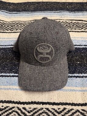 Hooey Heather Gray Embroidered Logo Baseball Cap